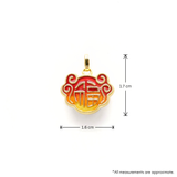 24K Gold Hetian Jade Pendant