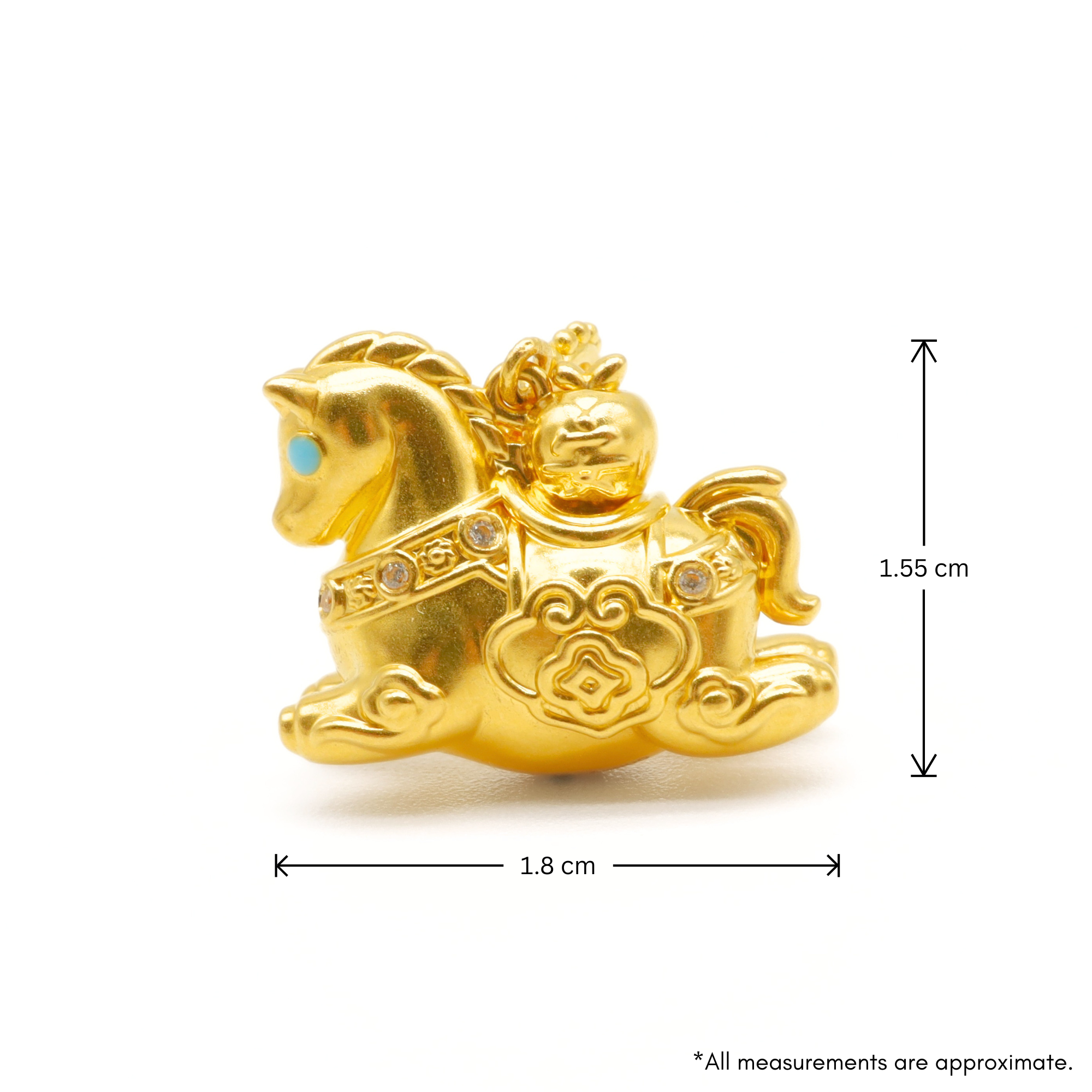 24k Gold Zodiac Horse Charm