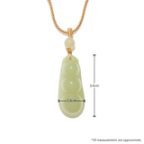 24K Hetian Jade Necklace (Bean)