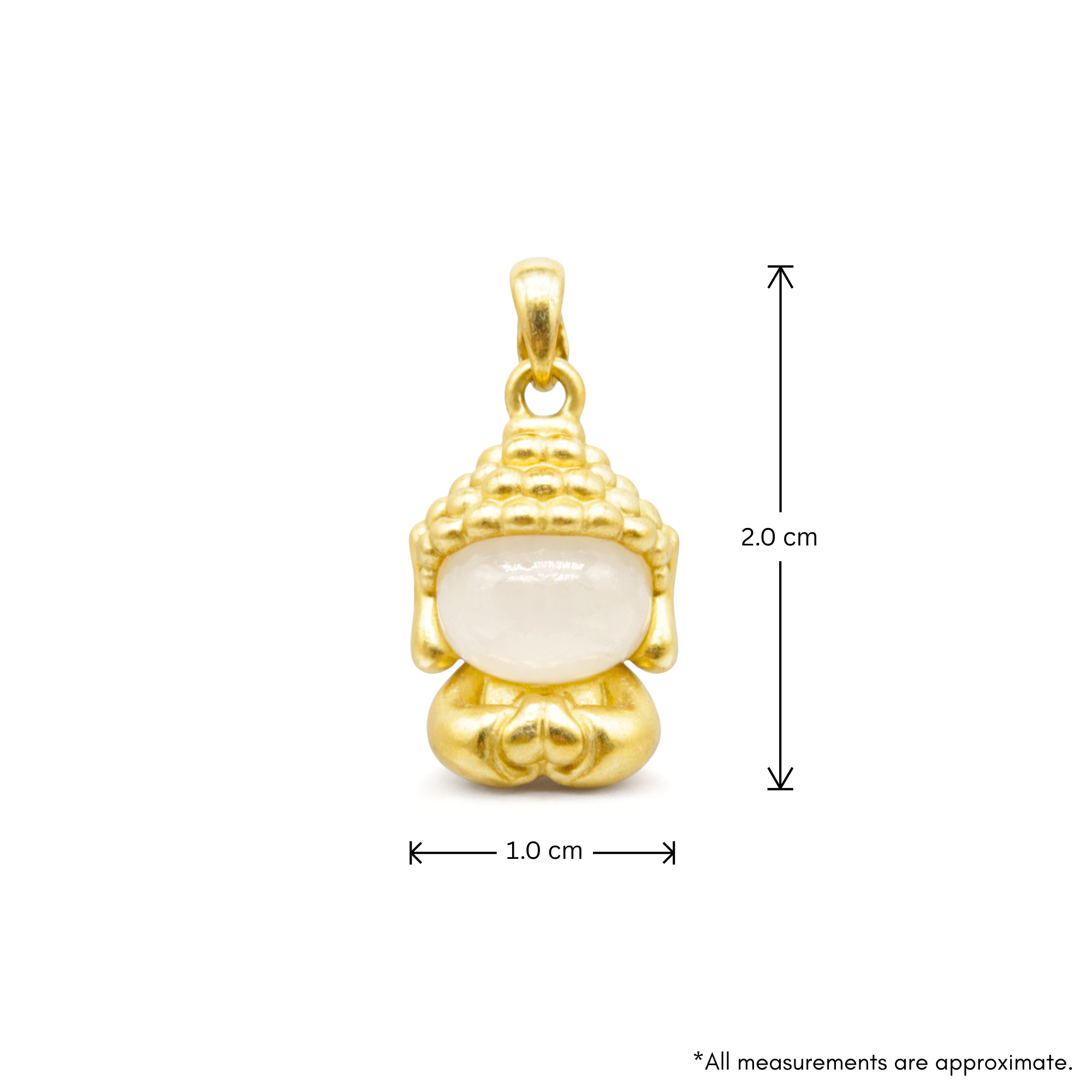 24K Gold Hetian Jade buddha Pendant