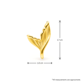 24K Gold Tail Shape Charm