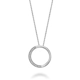 Half Circle Diamond Pendant