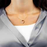 Half Circle Diamond Pendant