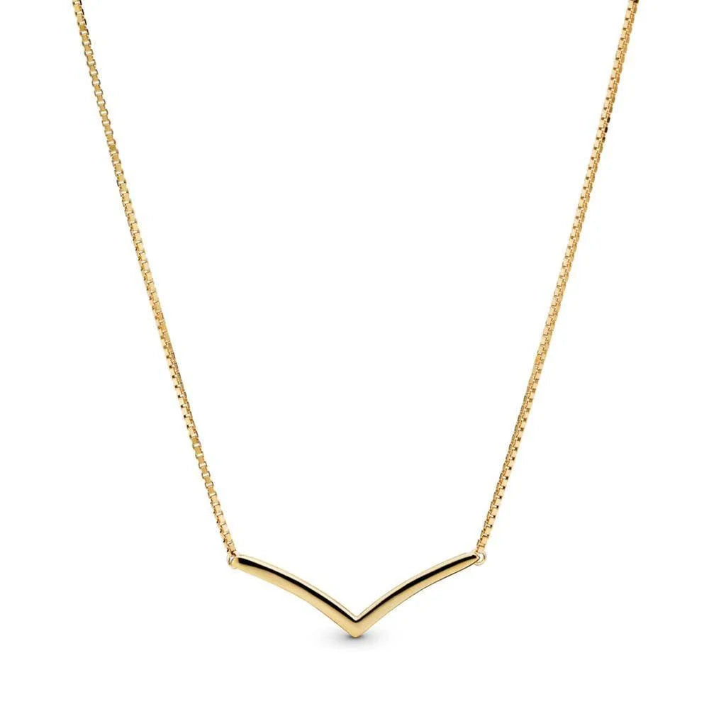 Pandora Shine Polished Wishbone Necklace 368710C00-60