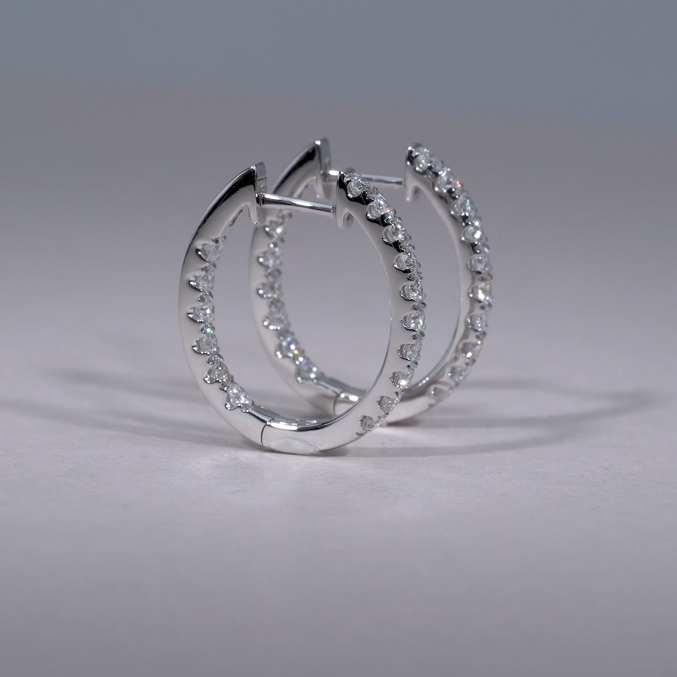 Diamond Hoop Earrings