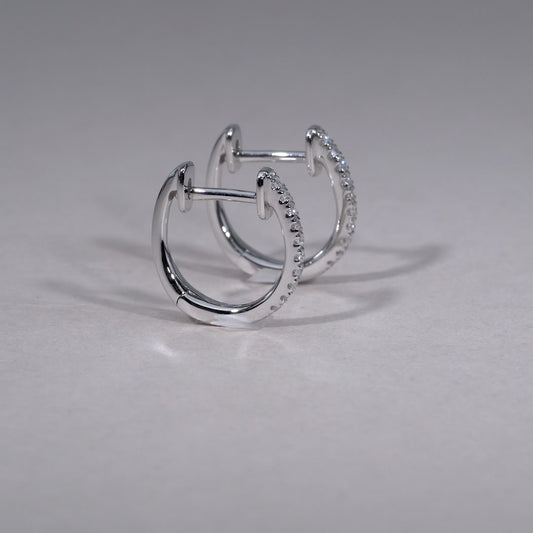 Diamond Huggie Earrings