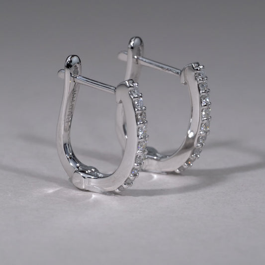 Diamond Huggie Earrings