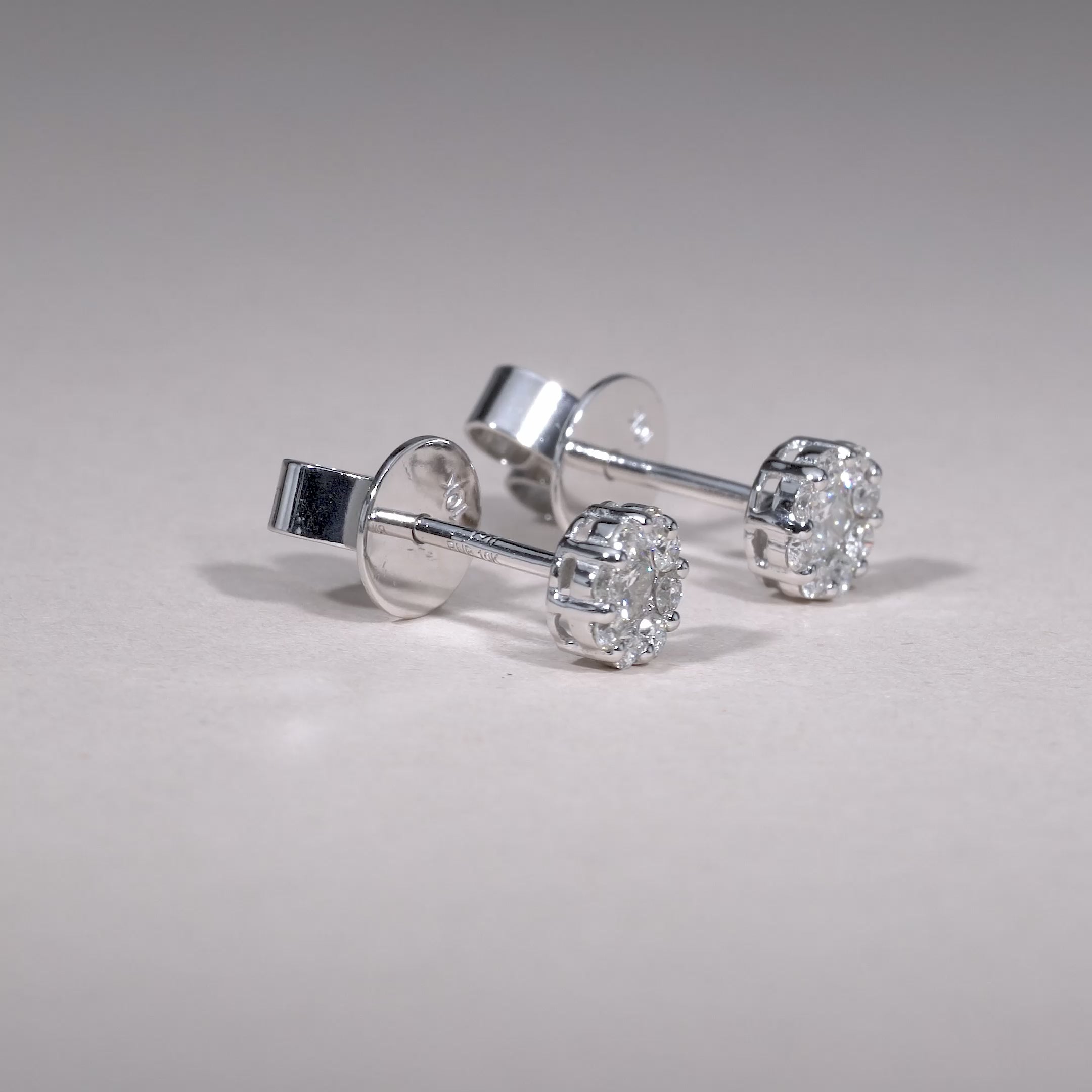 Cluster Diamond Stud Earrings