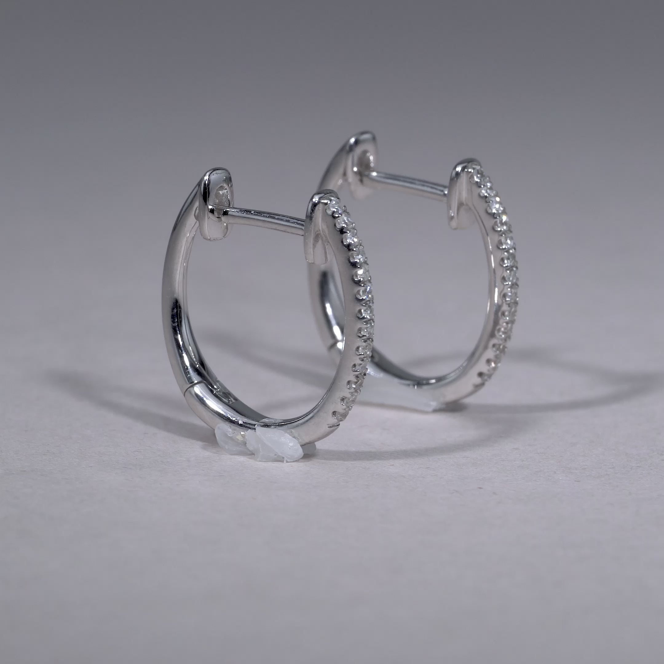 Diamond Huggie Earrings