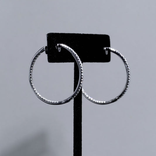 Inside Out Diamond Loop Earrings