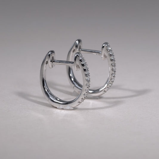Diamond Huggie Earrings