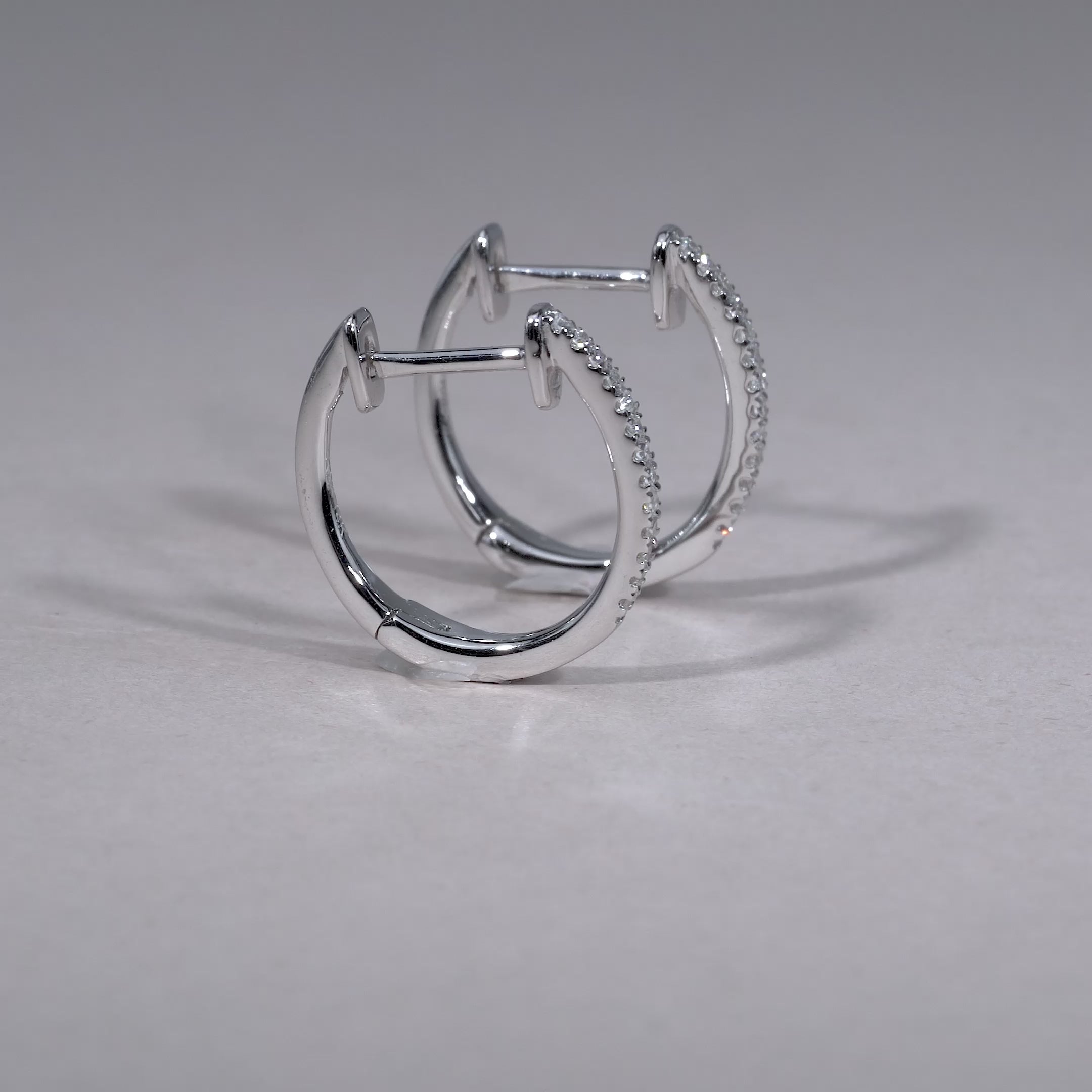 Diamond Huggie Earrings