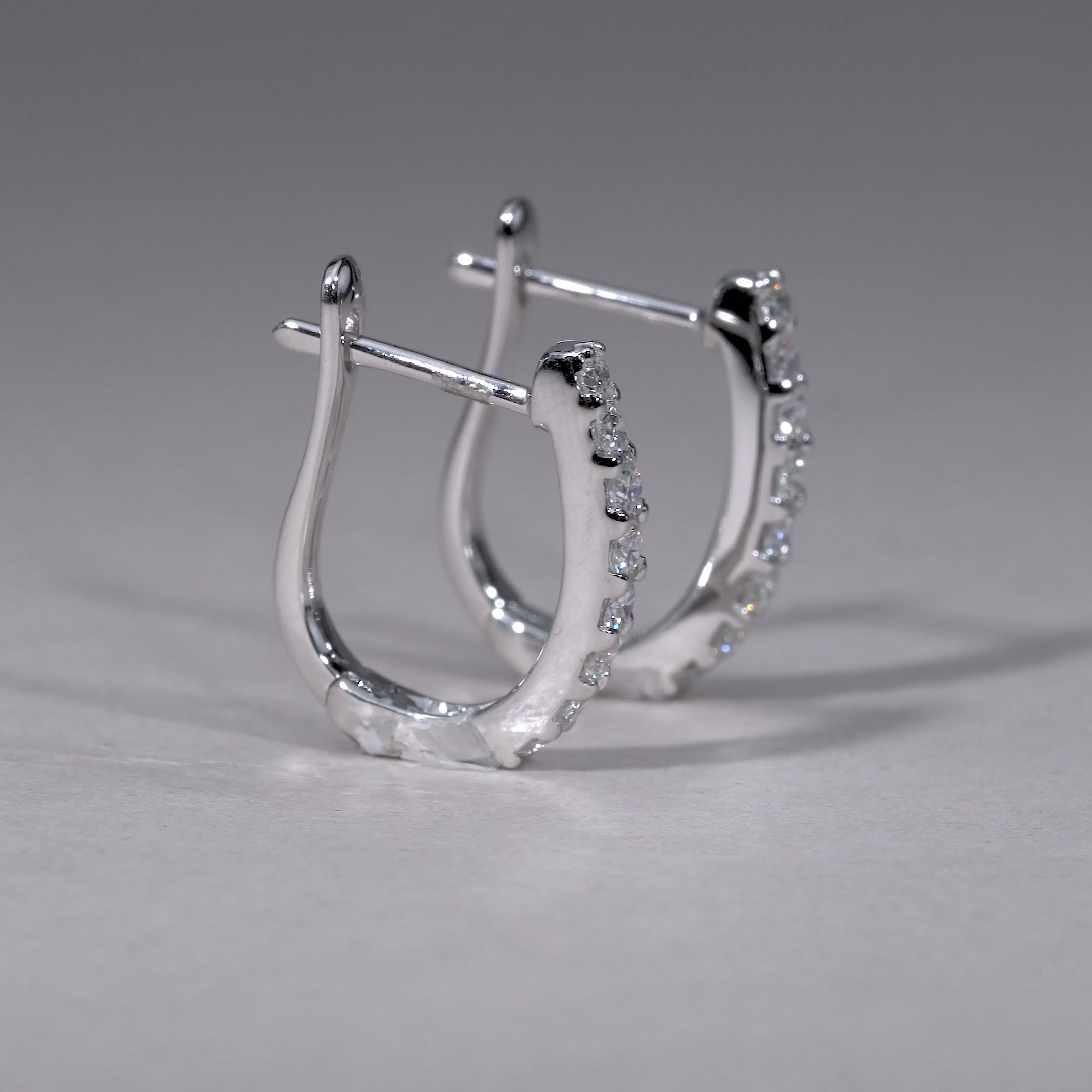 Diamond Huggie Earrings