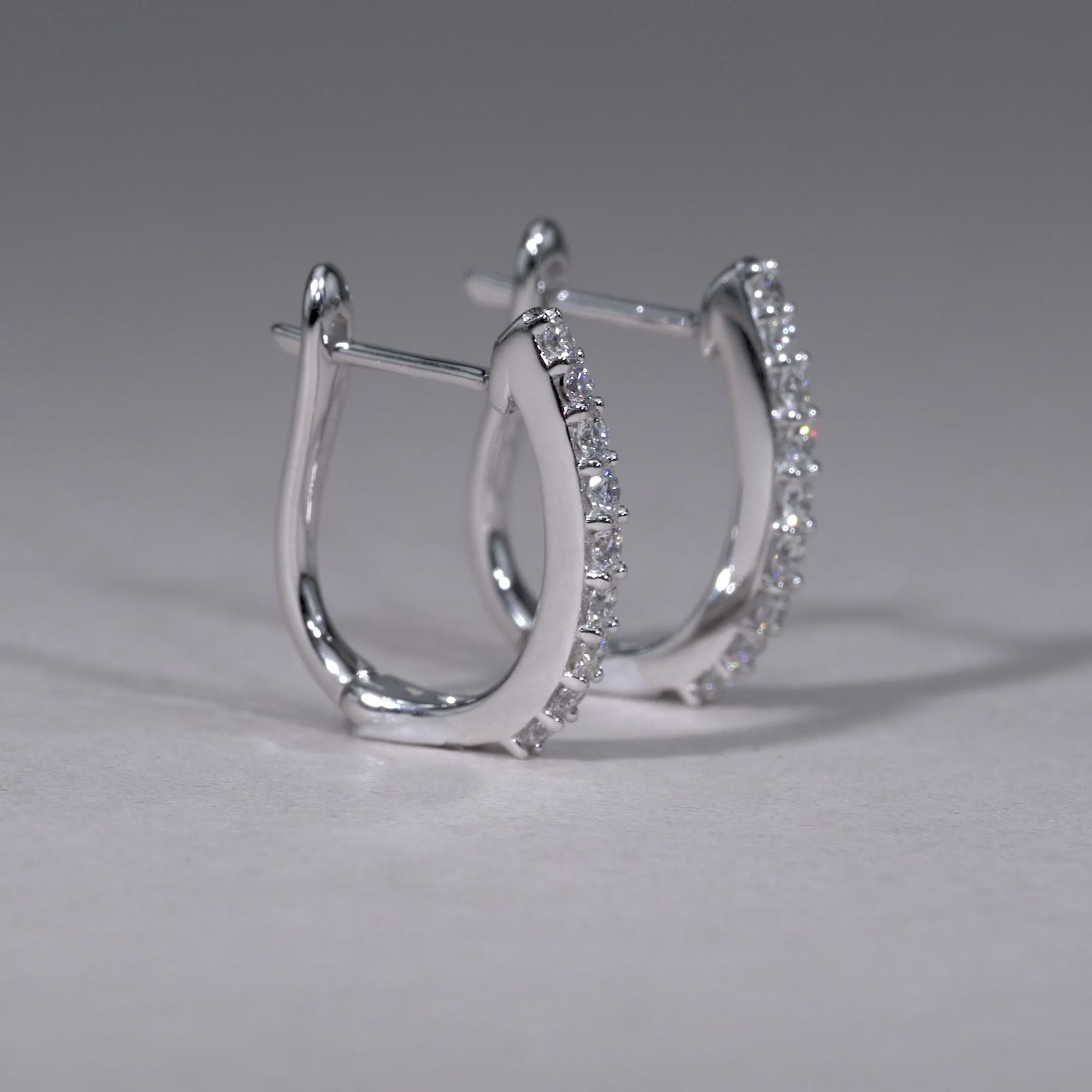 Diamond Huggie Earrings