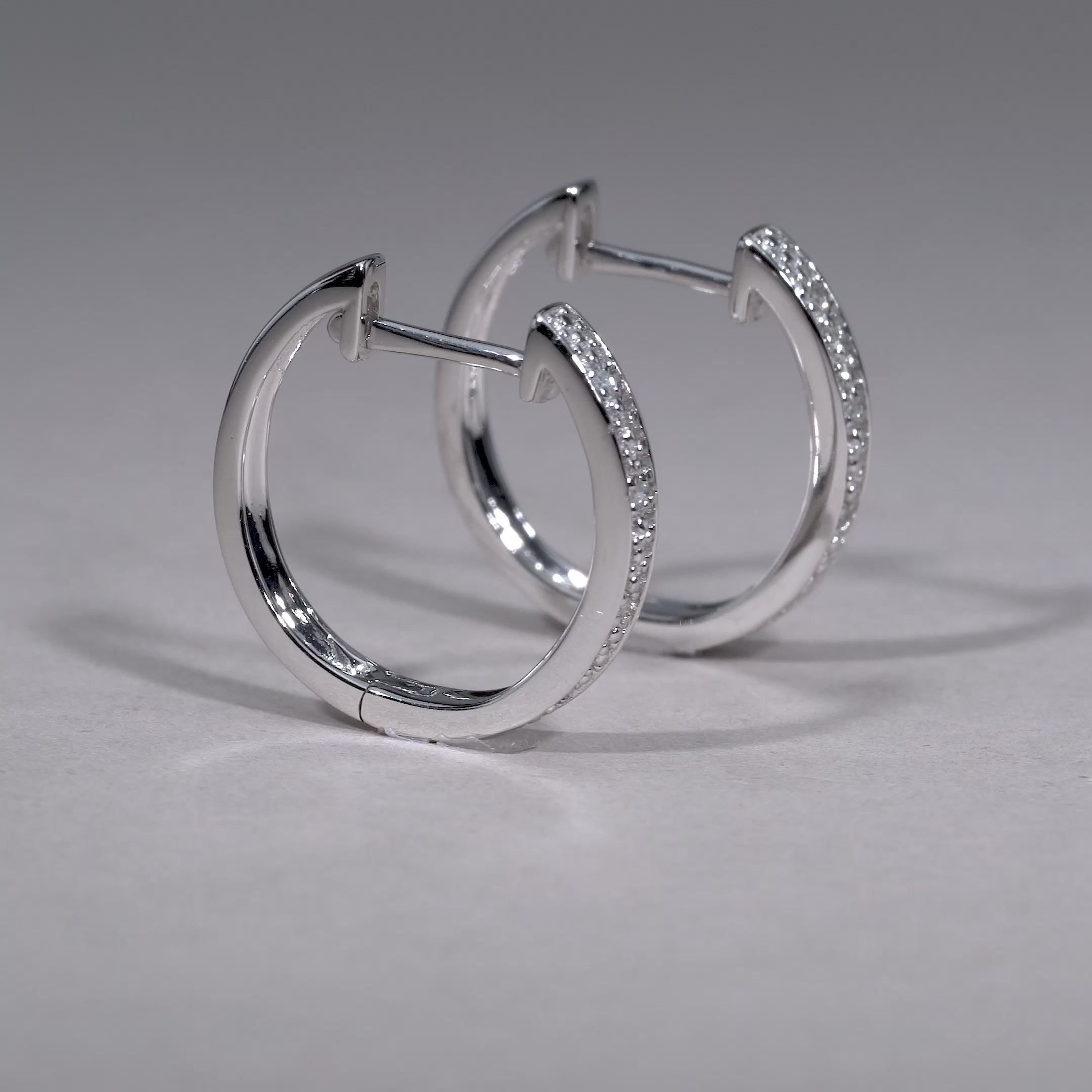 Diamond Huggie Earrings