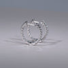 Inside Out Diamond Loop Oval Shape Earrings