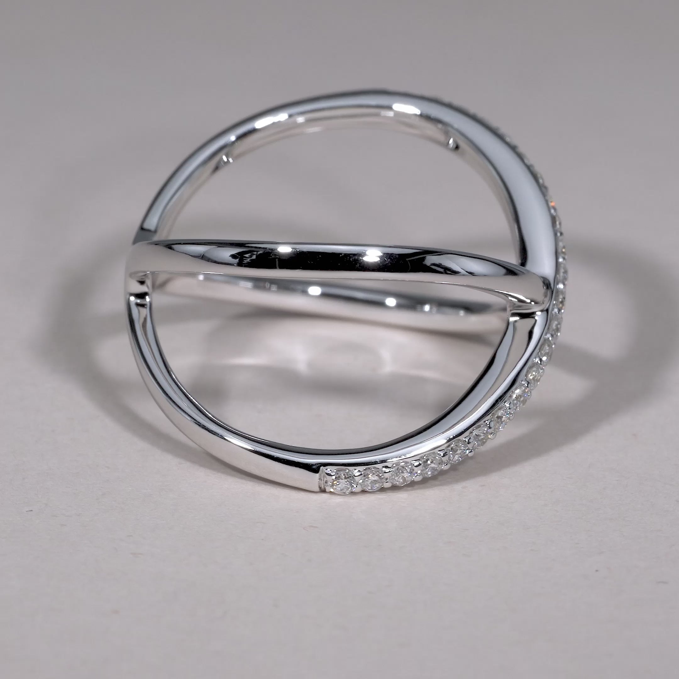 Diamond Crossover Ring