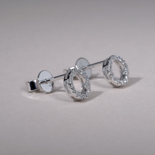 Circle of Life Diamond Stud Earrings