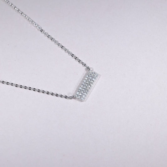 Pave Plate Diamond Necklace