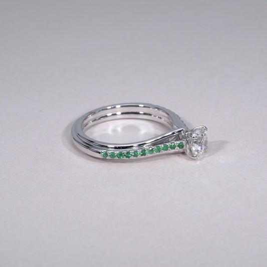 Faith Signature Emerald and Diamond Ring
