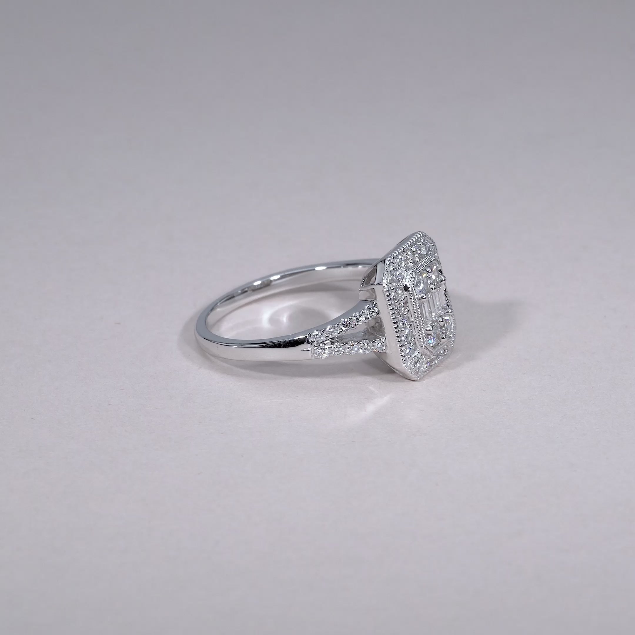 Illusion Setting Diamond Engagement Ring