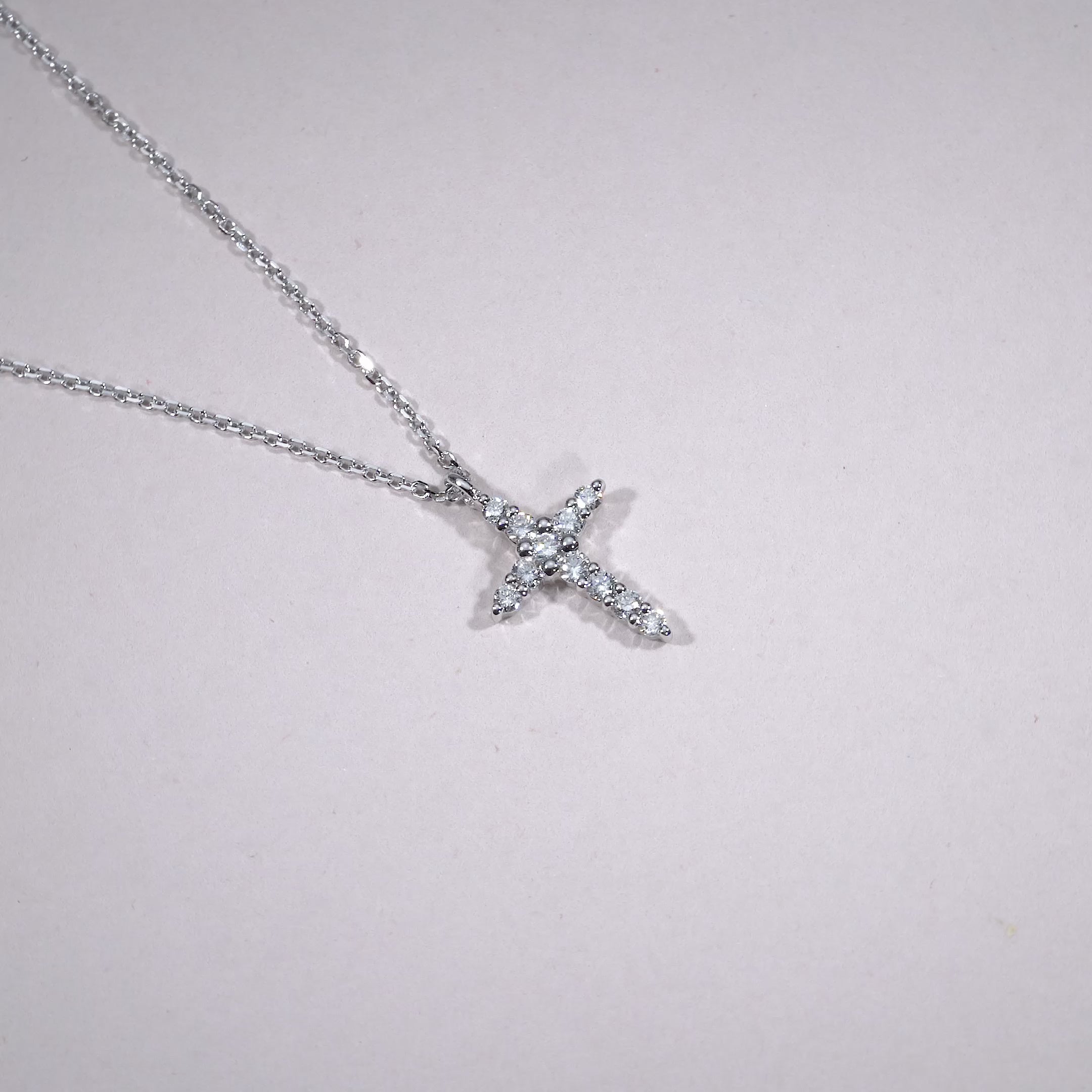 Small Diamond Cross Pendant