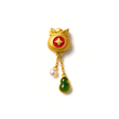 24k Gold Hetian Jade Charm