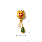 24k Gold Hetian Jade Charm