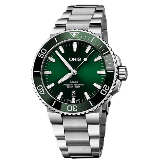 ORIS AQUIS DATE GREEN DIAL 43.5MM 01 733 7730 4157-07 8 24 05PEB