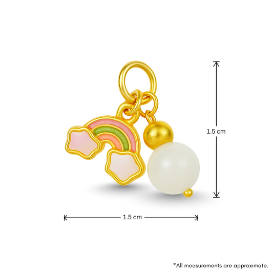 24k Gold Hetian Jade Charm