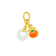 24k Gold Hetian Jade Tangerine Charm