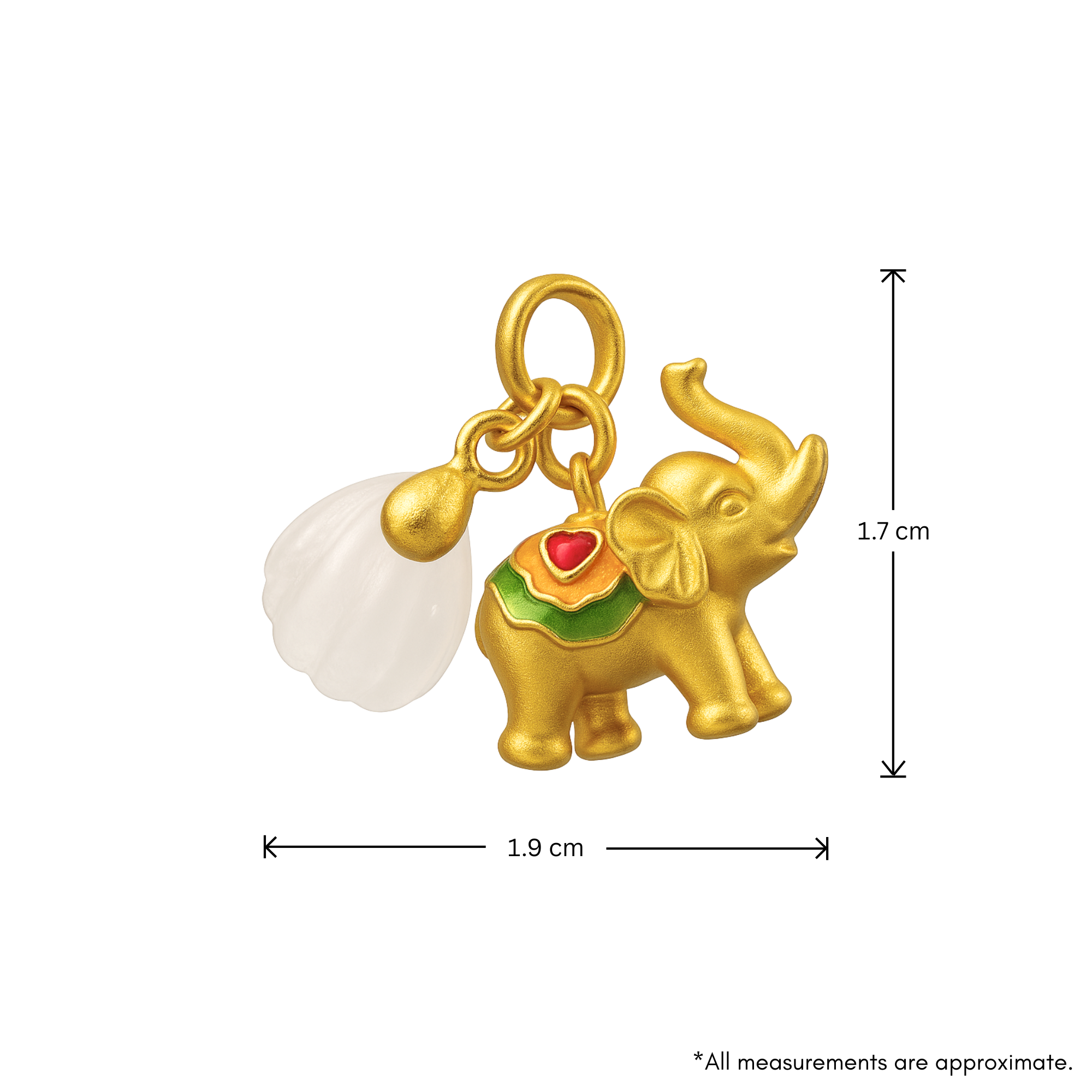 24k Gold Hetian Jade Charm