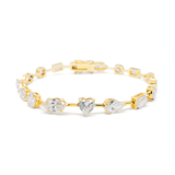 Multi-Shape Lab Grown Diamond Tennis Bracelet – Heart Centre