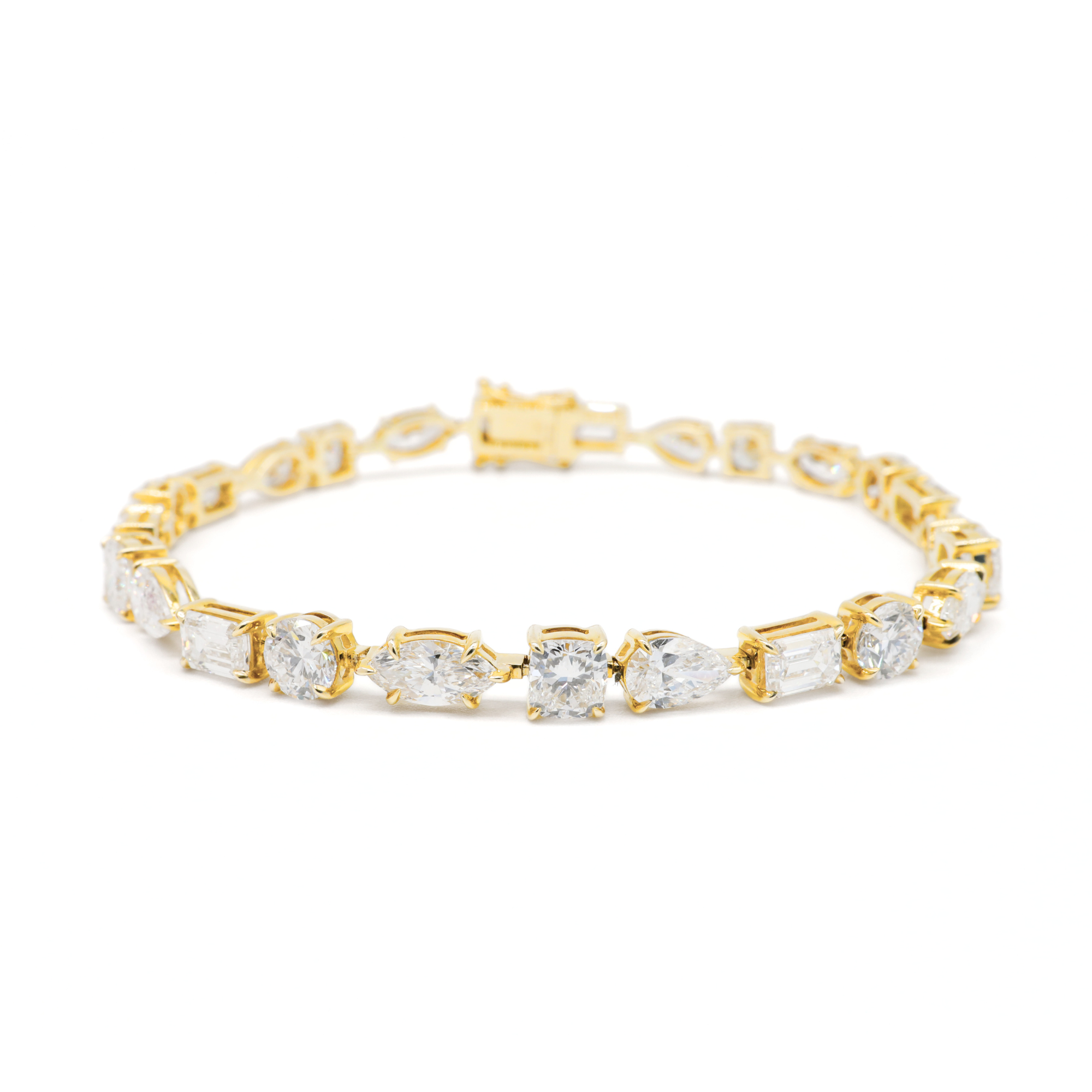 Multi-Shape Lab Grown Diamond Tennis Bracelet