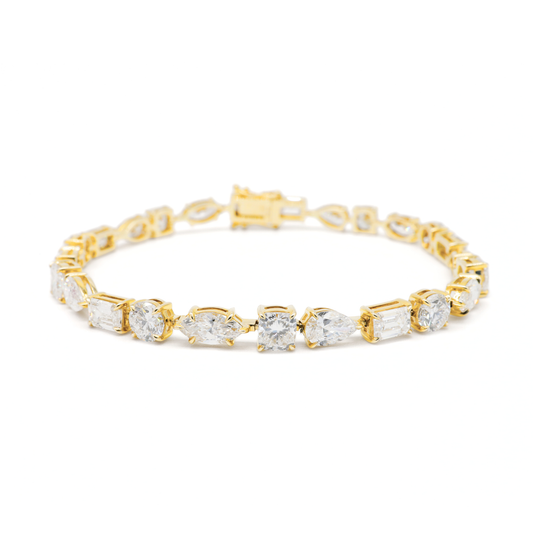 Multi-Shape Lab Grown Diamond Tennis Bracelet