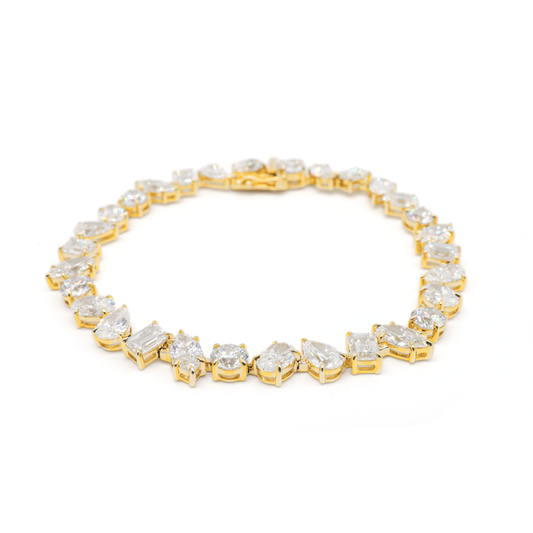Multi-Shape Lab Grown Diamond Tennis Bracelet