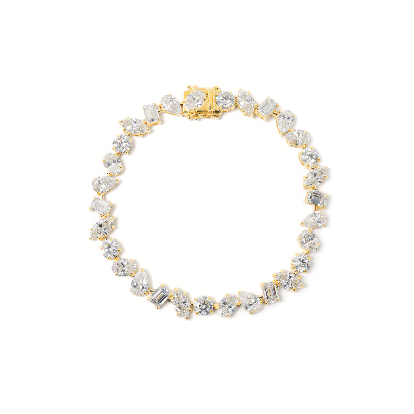 Multi-Shape Lab Grown Diamond Tennis Bracelet