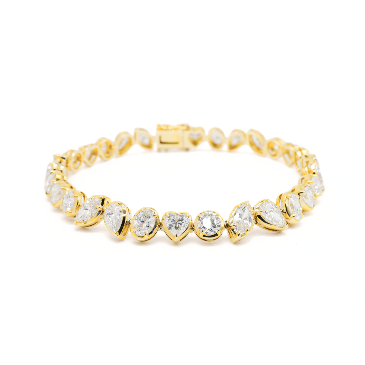 Multi-Shape Lab Grown Diamond Tennis Bracelet