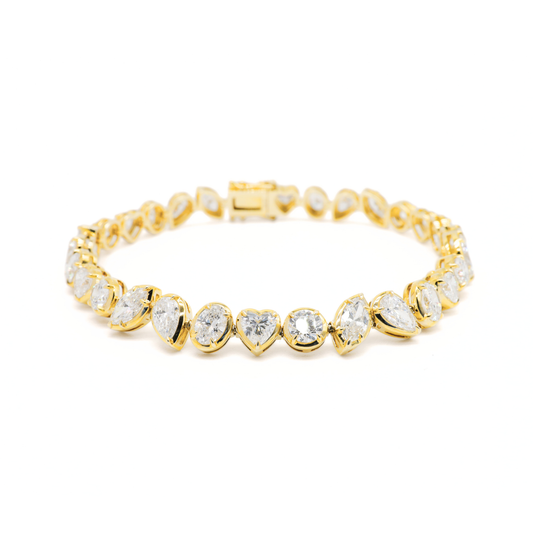 Multi-Shape Lab Grown Diamond Tennis Bracelet