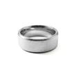 8mm Tungsten Wedding Ring Band in White