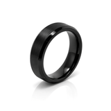 6mm Tungsten Wedding Ring Band in Black