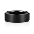 10mm Tungsten Wedding Ring Band in Black