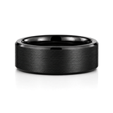 10mm Tungsten Wedding Ring Band in Black
