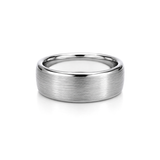 6mm Tungsten Wedding Ring Band in White