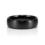 6mm Ceramic Wedding Ring Band in Black