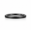 2mm Tungsten Wedding Ring Band in Black