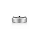 6mm Tungsten Wedding Ring Band in White