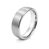6mm Tungsten Wedding Ring Band in White