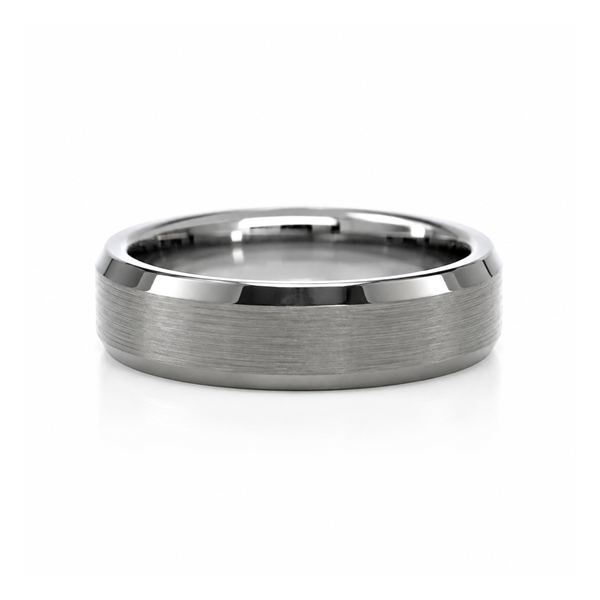 6mm Tungsten Wedding Ring Band in White