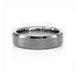 6mm Tungsten Wedding Ring Band in White